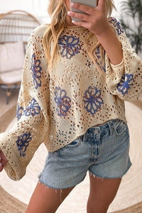 Flower Of All Beauty - Dropped  Shoulder Sweater