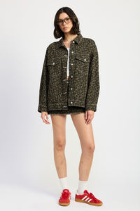 Leopard In Love Denim Jacket