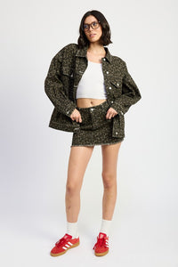 Leopard In Love Denim Jacket