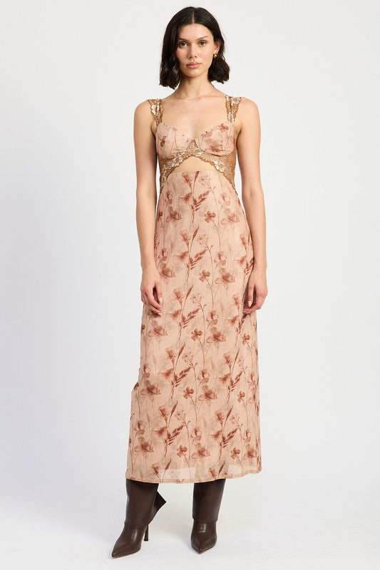 Fall In Love With her Lace Maxi Dress