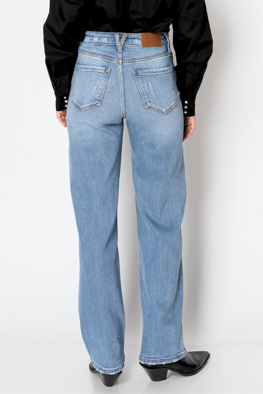 Fall Fun Tummy Control High Rise Straight Jeans