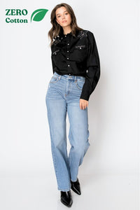 Fall Fun Tummy Control High Rise Straight Jeans