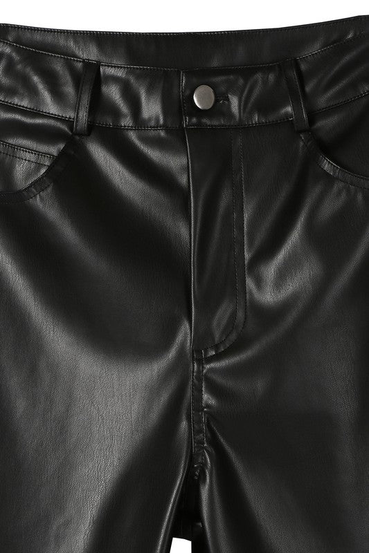 Vegan beauty leather pants