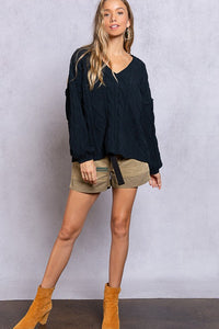 Ohh What a Dream - V-Neck Sweater with Chain Detail