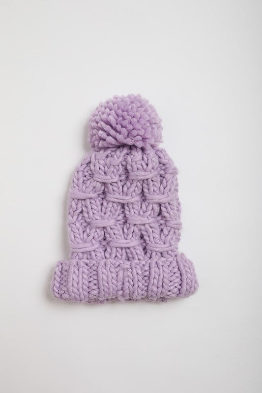 Chunky Knit Pom Beanie