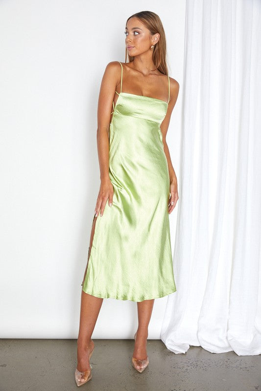 "Neon Lime" Midi Dress