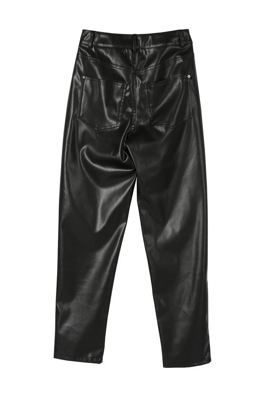 Vegan beauty leather pants