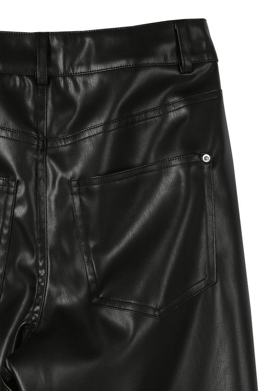 Vegan beauty leather pants