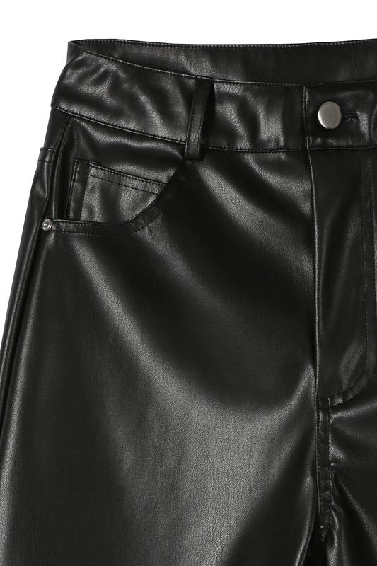 Vegan beauty leather pants