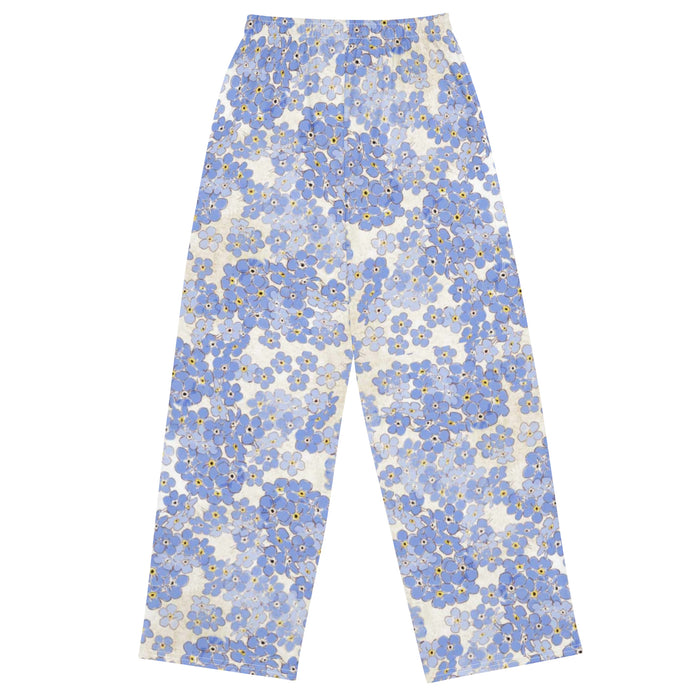 "Floral All-over print" unisex wide-leg pants