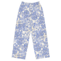 "Floral All-over print" unisex wide-leg pants