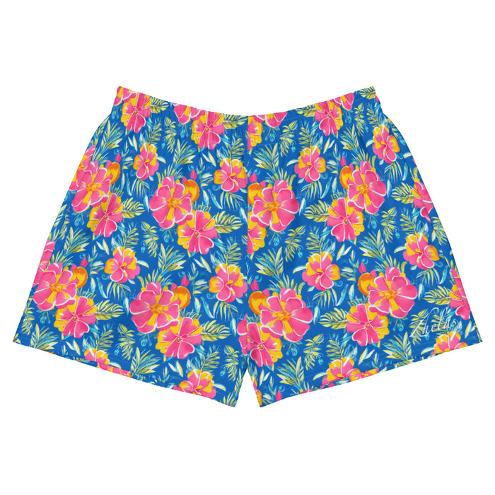 "Tropical Breeze" Women’s Recycled Athletic Shorts